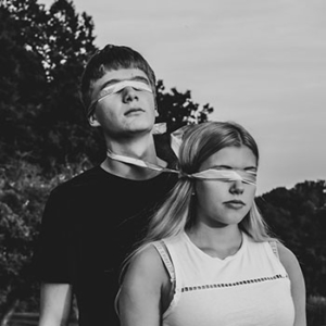 Girl and Boy Blindfolded