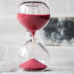 Hourglass with Red Sand