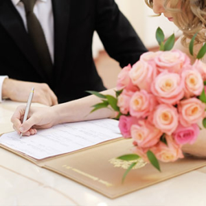 Signing Marriage Documents